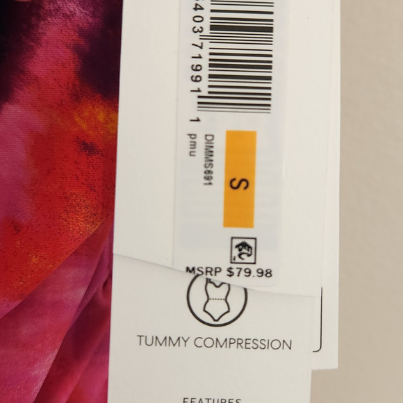 DKNY Women's Swimsuit One Piece Tummy Compression Resort Vacation S - Picture 5 of 9